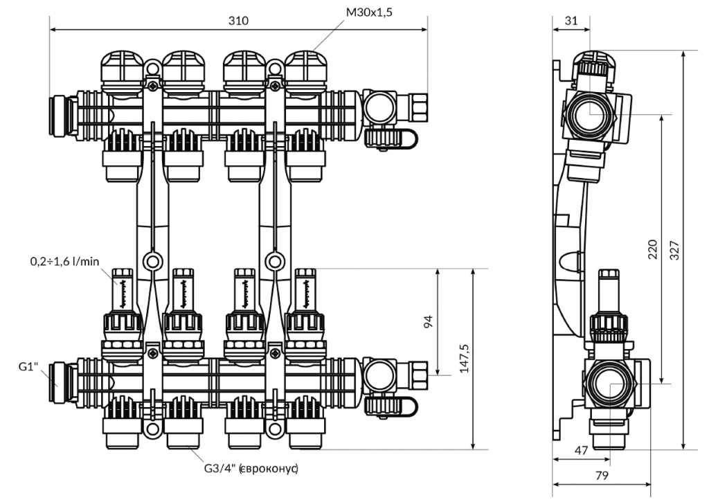 Схема колектора ProCalida EF1 K 4