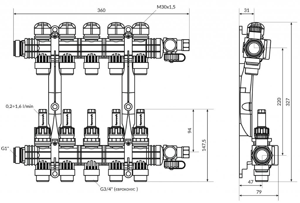 Схема колектора ProCalida EF1 K 5