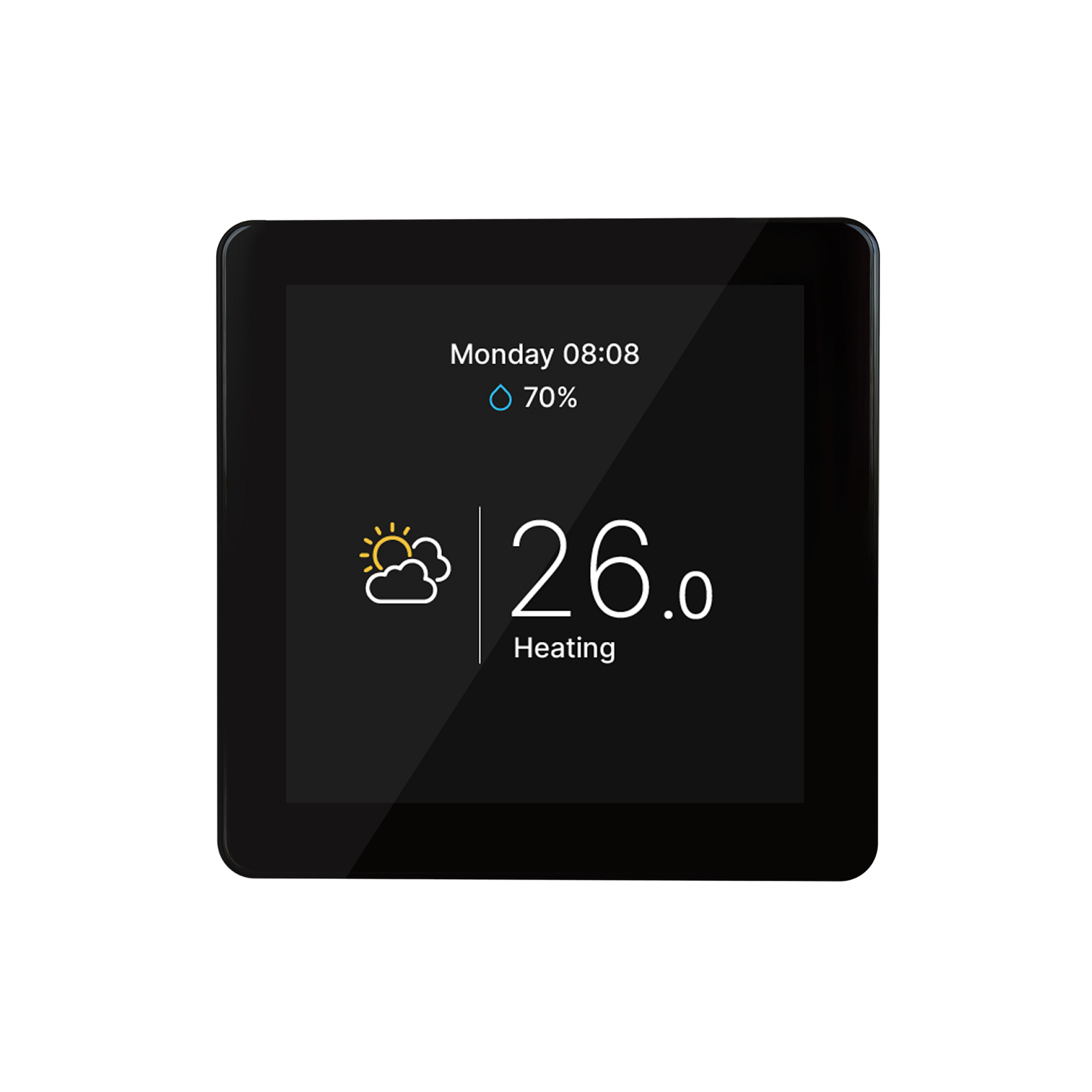 114350 Кімнатний сенсорний термостат з WiFi управлінням Tervix Pro Line WiFi TouchScreen Thermostat (котел), чорний