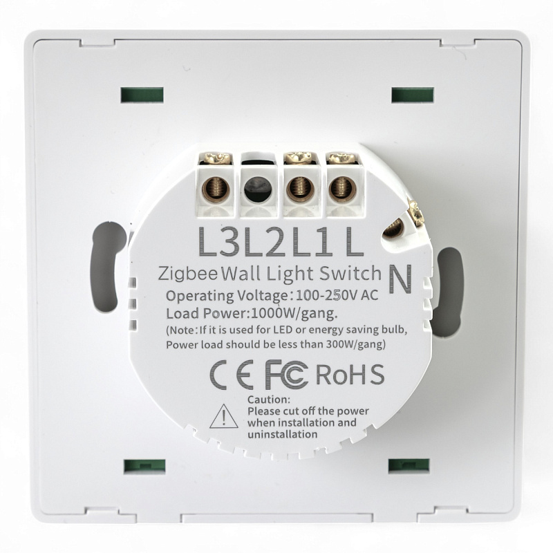 432111 Розумний клавішний вимикач Tervix Pro Line ZigBee Push Switch (1 клавіша), без нуля