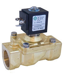 Клапан електромагн. 21HF7KOB350 НЗ, 1 1/4", Рвх-Рвих=0-16ат,  Тмакс. =90С, 220В