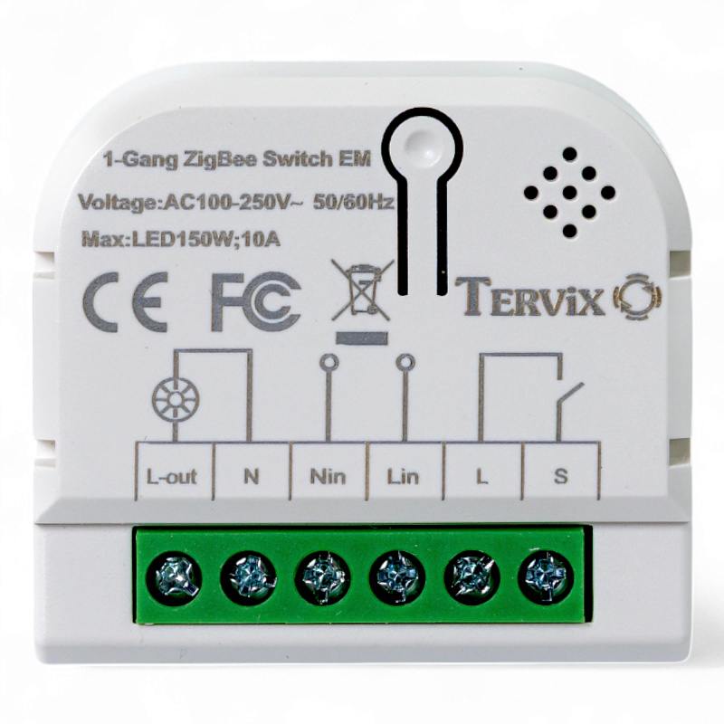 432121 Розумний вимикач Tervix Pro Line ZigBee Switch (1 клавіша / розетка)