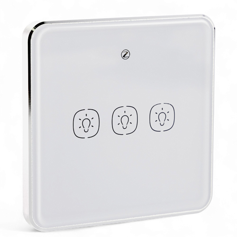 438031 Розумна сенсорна кнопка-вимикач Tervix Pro Line ZigBee Touch Switch (3 клавіші), на батар.