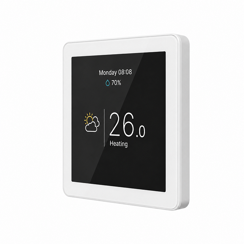 114351 Кімнатний сенсорний термостат з WiFi управлінням Tervix Pro Line WiFi TouchScren Thermostat (котел), біла рамка