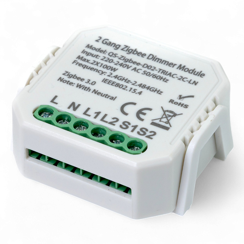 436121 Розумний вимикач - регулятор Tervix Pro Line ZigBee Dimmer (2 клавіші)