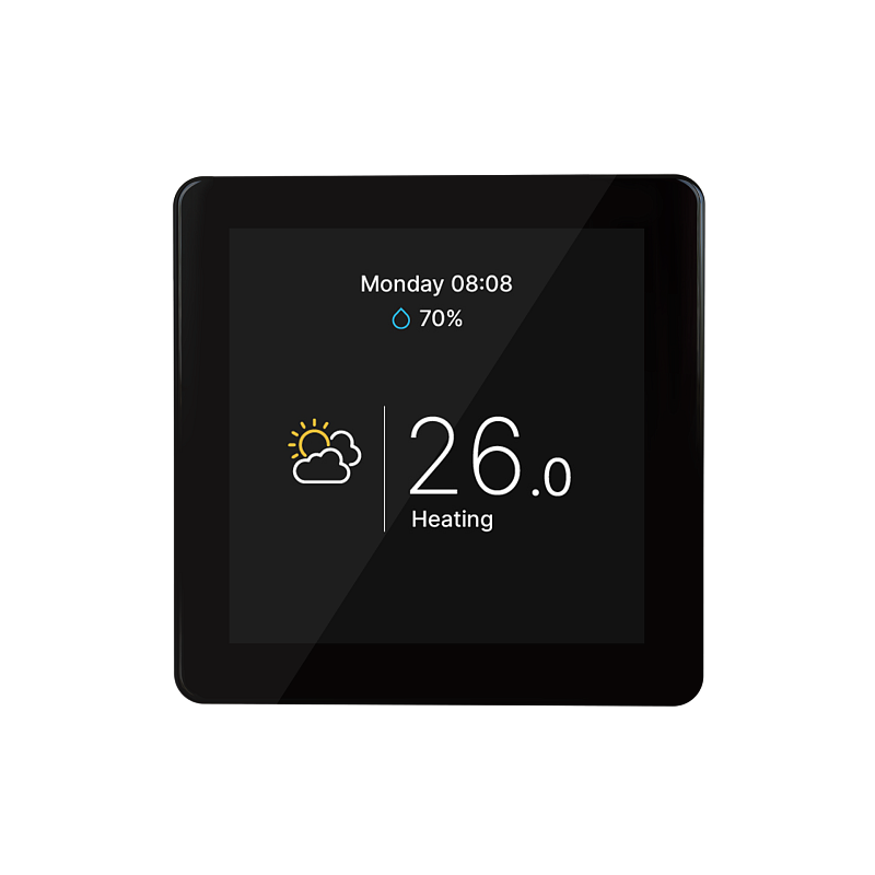 117350 Кімнатний сенсорний термостат з ZigBee управлінням Tervix Pro Line ZigBee TouchScreen Thermostat (котел), чорний