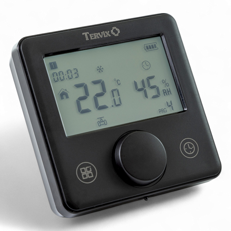 119711 Безпровідний кімнатний термостат TZR Tervix Pro Line ZigBee+RF, чорний