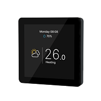 117350 Кімнатний сенсорний термостат з ZigBee управлінням Tervix Pro Line ZigBee TouchScreen Thermostat (котел), чорний