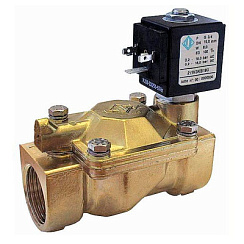 Клапан електромагн. 21W5KE350 НЗ, 1 1/4", Рвх-Рвих=0,2-10ат, Тмакс. =140С , 220В